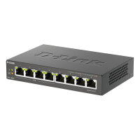 8P D-Link DGS-1008P/E Metall PoE+
