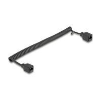 Delock RJ45 Spiralkabel Buchse zu Buchse Cat.5e UTP 0,8 m...