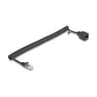 Delock RJ45 Spiralkabel Stecker zu Buchse Cat.5e UTP 1 m...