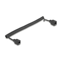 Delock RJ45 Spiralkabel Buchse zu Buchse Cat.5e UTP 0,5 m...
