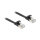 Delock RJ45 Flachband Patchkabel Stecker zu Stecker Cat.6A U/FTP 0,25 m schwarz