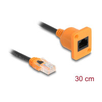 Delock D-Typ RJ45 Kabel Stecker zu Buchse Cat.5e UTP...