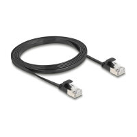 Delock RJ45 Flachband Patchkabel Stecker zu Stecker Cat.6A U/FTP 1,5 m schwarz
