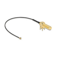 Delock Antennenkabel SMA 90° PCB Buchse zum Einbau zu...
