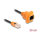 Delock D-Typ RJ45 Kabel Stecker zu Buchse Cat.5e UTP orange / schwarz 30 cm