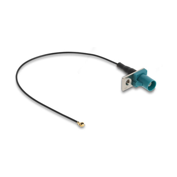 Delock Antennenkabel FAKRA Z Stecker zu MHF® I Stecker 1,13 - 20 cm 2 vorgestanztes Loch