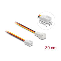 Delock Lüfter Verlängerungskabel Stecker zu Buchse 3 Pin, Steckerlänge 13 mm, 30 cm