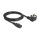 Delock Netzkabel PC Schutzkontaktstecker CEE 7/7 90° gewinkelt auf C13 Buchse, 2 m, 3 x 0,75 mm² schwarz