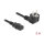 Delock Netzkabel PC Schutzkontaktstecker CEE 7/7 90° gewinkelt auf C13 Buchse, 2 m, 3 x 0,75 mm² schwarz
