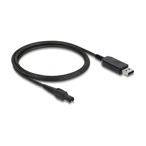 Delock USB Ladekabel 15 V für Elektrorasierer kompatibel mit Philips OneBlade Pro 360 HQ7 HQ8 HQ9 Serie - Rasierer Ladegerät Ersatzkabel 1 m