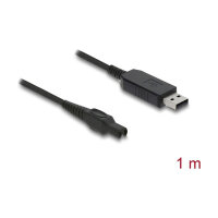 Delock USB Ladekabel 15 V für Elektrorasierer kompatibel mit Philips OneBlade Pro 360 HQ7 HQ8 HQ9 Serie - Rasierer Ladegerät Ersatzkabel 1 m