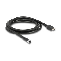 Delock M12 Kabel A-kodiert 17 Pin Buchse zu HDMI Stecker...