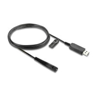Delock USB Ladekabel 12 V für Elektrorasierer kompatibel mit Braun Series 1, 3, 5, 7, 9 - Rasierer Ladegerät Ersatzkabel 1 m