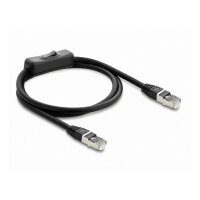 Delock RJ45 Kabel Stecker zu Stecker mit Schalter Cat.6...