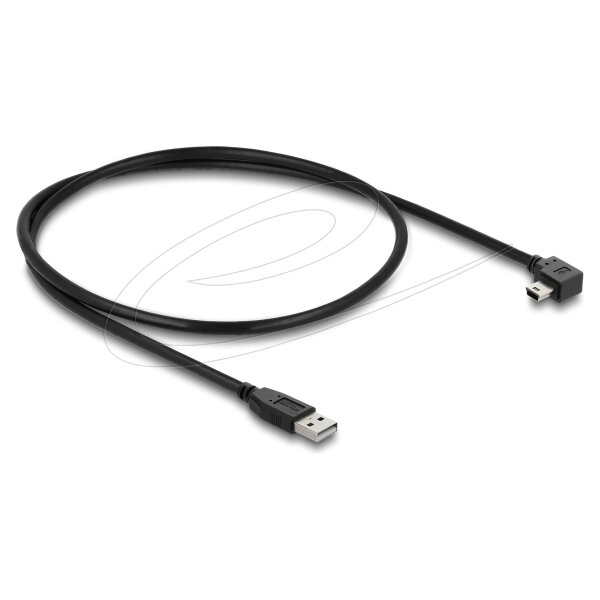 Delock USB 2.0 Kabel Typ-A Stecker zu Typ Mini-B Stecker rechts gewinkelt 0,5 m