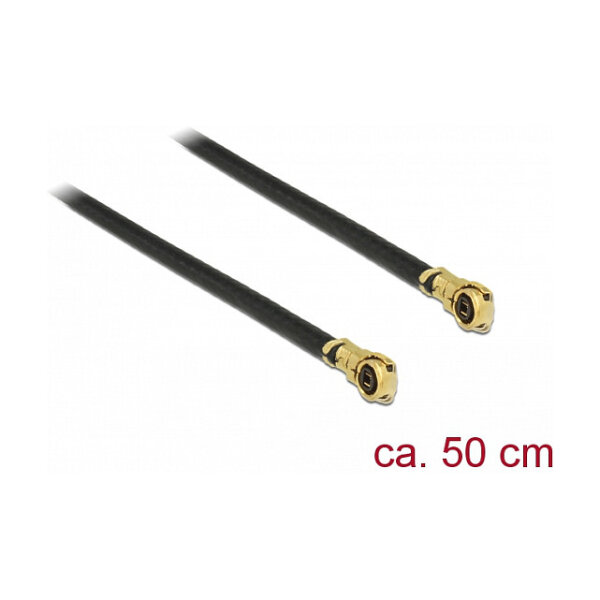 Delock Antennenkabel I-PEX Inc., MHF® 4L Stecker zu I-PEX Inc., MHF® 4L Stecker 1,13 50 cm