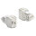 Delock Keystone Modul RJ45 Buchse zu LSA Cat.6A 45° gewinkelte Buchse geschirmt 180° Kabelführung werkzeugfrei Metall