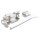 Delock Keystone Modul RJ45 Buchse zu LSA Cat.6A 45° gewinkelte Buchse geschirmt 180° Kabelführung werkzeugfrei Metall