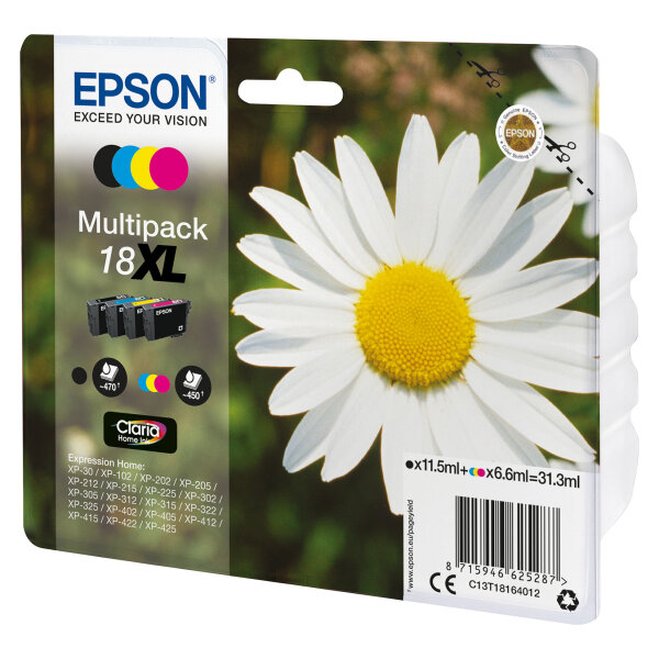 Epson Tinte 3LB 18XL ink cartridge black and tri-colour high capacity 31.3ml 1-pack blister without alarm