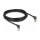 Delock RJ45 Netzwerkkabel Cat.6A S/FTP Slim 90° oben / oben gewinkelt 5 m schwarz