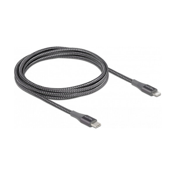 Delock Daten- und Ladekabel USB Type-C™ zu Lightning™ für iPhone™, iPad™ und iPod™ grau 2 m MFi