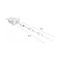 Delock Easy 45 Modul Power Ausrollkabel DC 5,5 x 2,1 mm Buchse / Buchse weiß