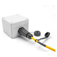 Delock LWL Kabel LC Duplex zu LC Duplex mit Verschlusskappe Singlemode IP68 staub- und wasserdicht 1 m
