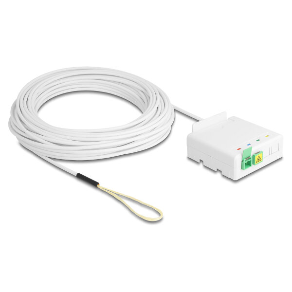 Delock LWL Anschlussdose 2 x SC/APC Simplex mit Verlegekabel Set 40 m