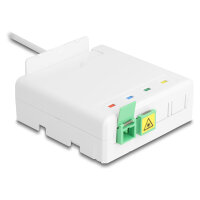 Delock LWL Anschlussdose 2 x SC/APC Simplex mit Verlegekabel Set 40 m