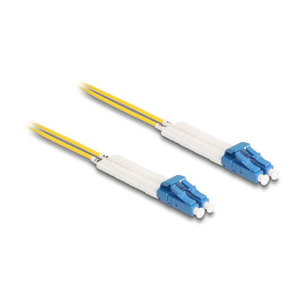 Delock LWL Kabel LC Duplex zu LC Duplex Singlemode OS2 winkelbar 0,5 m