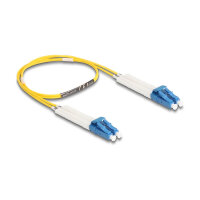 Delock LWL Kabel LC Duplex zu LC Duplex Singlemode OS2 winkelbar 0,5 m