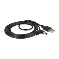 Delock Kabel USB Power > DC 5,5 x 2,1 mm Stecker 90° 1,5 m