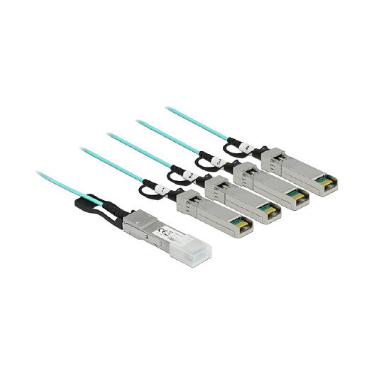 Delock Aktives Optisches Kabel QSFP+ zu 4 x SFP+ 10 m