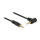 Delock Klinkenkabel 3,5 mm 3 Pin Stecker > Stecker gewinkelt 5 m schwarz