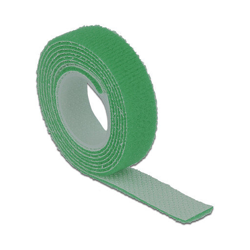 Delock Klettband auf Rolle L 1 m x B 13 mm grün