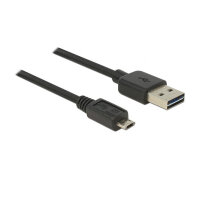 Delock Kabel EASY-USB 2.0 Typ-A Stecker > EASY-USB 2.0 Typ Micro-B Stecker 3 m schwarz