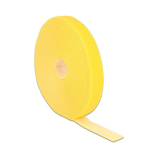 Delock Klettband auf Rolle L 10 m x B 20 mm gelb