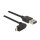 Delock Kabel EASY-USB 2.0 Typ-A Stecker > EASY-USB 2.0 Typ Micro-B Stecker gewinkelt oben / unten 2 m schwarz