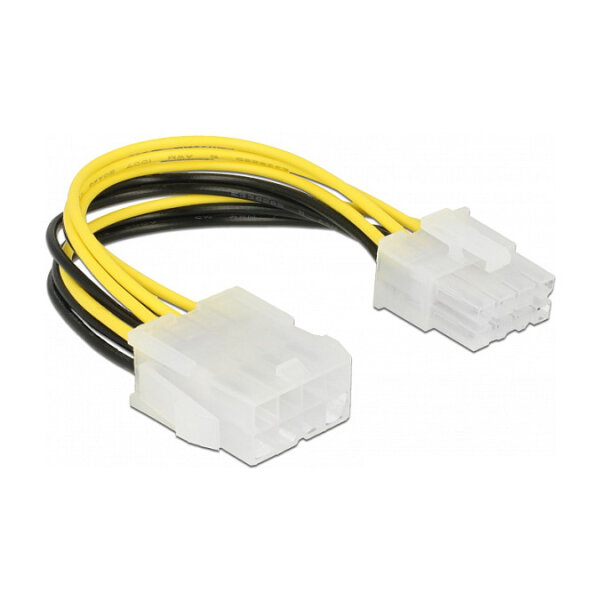 Delock Verlängerungskabel Stromversorgung 8 Pin EPS Stecker > Buchse 15 cm