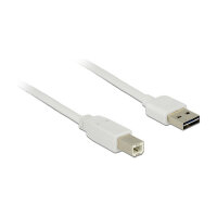 Delock Kabel EASY-USB 2.0 Typ-A Stecker > USB 2.0 Typ-B Stecker 0,5 m weiß