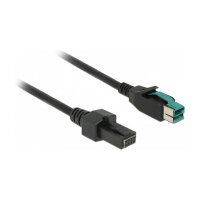 Delock PoweredUSB Kabel Stecker 12 V > 2 x 4 Pin Stecker 4 m für POS Drucker und Terminals