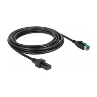 Delock PoweredUSB Kabel Stecker 12 V > 2 x 4 Pin Stecker 4 m für POS Drucker und Terminals