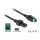 Delock PoweredUSB Kabel Stecker 12 V > 2 x 4 Pin Stecker 4 m für POS Drucker und Terminals