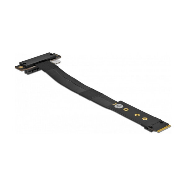Delock M.2 Key M zu PCIe x4 NVMe Adapter gewinkelt mit 20 cm Kabel