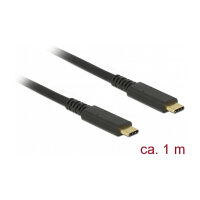 Delock USB 10 Gbps Kabel USB Type-C™ Stecker zu Stecker PD 3.0 60 W E-Marker 1 m koaxial