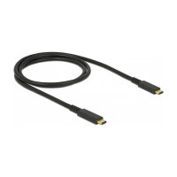 Delock USB 10 Gbps Kabel USB Type-C™ Stecker zu Stecker PD 3.0 60 W E-Marker 1 m koaxial
