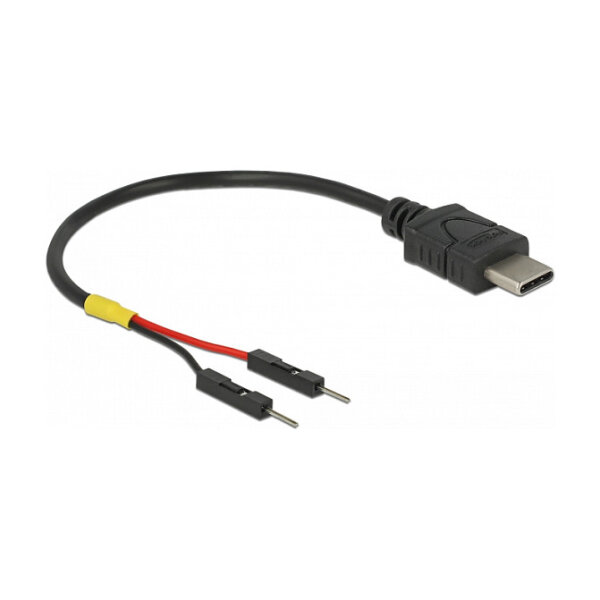 Delock USB Stromkabel Typ-C auf 2 x Pfostenstecker einzeln Strom 10 cm