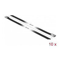 Delock Edelstahlkabelbinder L 300 x B 7,9 mm schwarz 10...
