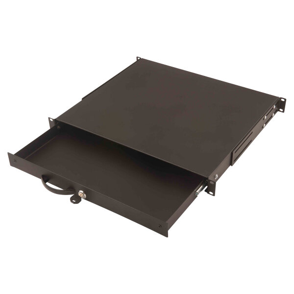 DIGITUS Schublade 1HE 483mm schwarz abschließbar