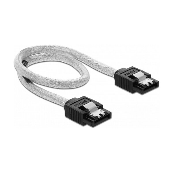 Delock SATA 6 Gb/s Kabel 30 cm transparent